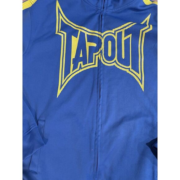 Tapout Full Zip Track Jacket Blue Spell Out Sweatshirt - Men's Size XL - Picture 6 of 16